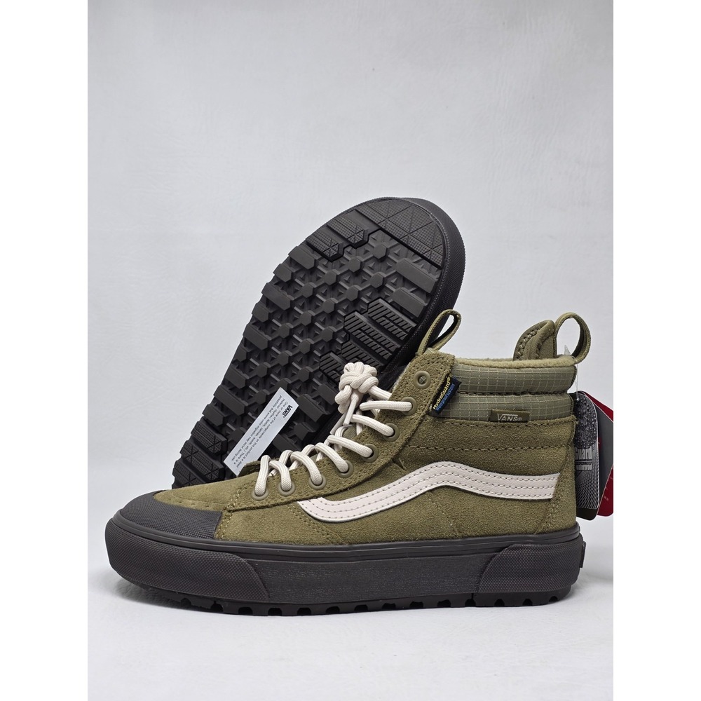 VANS SK8-HI MTE Cold Waterproof Hiking Boots Green Primaloft Mens Size 5.5 New